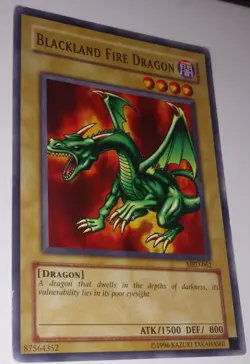 Yu-Gi-Oh! TCG Blackland Fire Dragon Metal Raiders MRD-062 1st Edition Card EX - Image 1