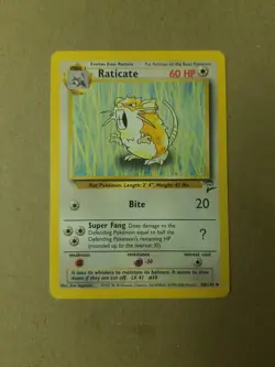 Raticate 58/130 - VINTAGE WOTC POKEMON CARD - BASE SET 2 - NM/M - Image 1