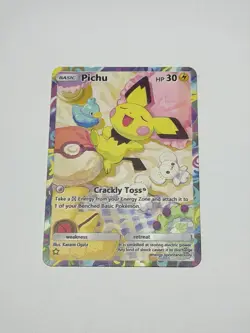 Pokemon Pichu Full Art Kanami Ogata Custom Gold Metal Card Collectible Display - Image 1