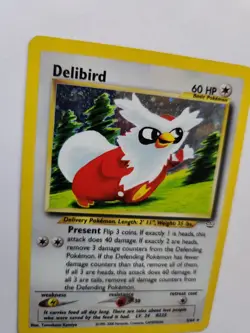 Delibird Neo Holo Base Pokemon Card WOTC - Image 2