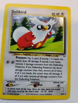 Delibird Neo Holo Base Pokemon Card WOTC - Image 5