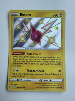 Rotom - SV038/SV122 - Pokemon Shining Fates Sword Shield Shiny Rare Card NM - Image 1