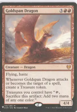 MTG Goldspan Dragon (139) *Non-Foil* Base Mythic The List MT/NM Free Ship - Image 1