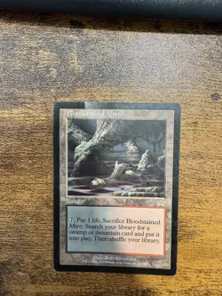 Bloodstained Mire 2002 Magic the Gathering - Onslaught. Heavily played - Image 1