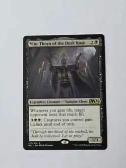 Wizards of the Coast MTG Vito, Thorn of the Dusk Rose M21 Rare Foil 127/274 - Image 1