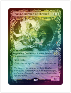 1x Thalia, Guardian of Thraben, Halo Foil, Magic the Gathering MTG NM - Image 1