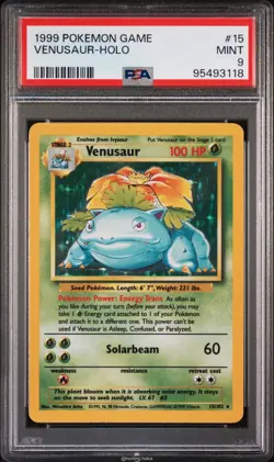 Venusaur Holo 15/102 PSA 9 Base Set Pokemon - Image 1