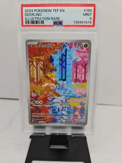 2024 Pokemon TEF EN DEERLING Illustration Rare #165 PSA 9 - Image 1