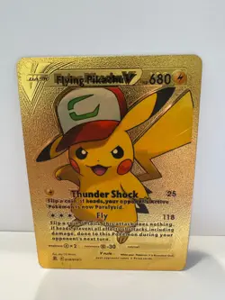 Pokemon Flying Pikachu V Gold Foil Collectors Item - Image 1