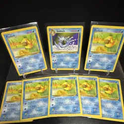 Pokemon TCG Fossil 7 Psyduck 53/62 & 1st Edition Golduck 35/62 Unlimited WOTC - Image 1