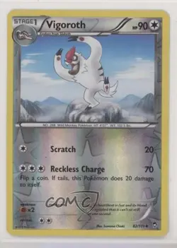 Vigoroth Reverse Foil Pokemon XY Furious Fists #82 - Image 1