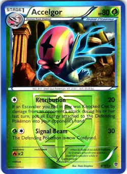 Accelgor 8/101 Rare Plasma Blast Pokemon Reverse Holo Near Mint - Image 1