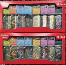 2x Pokemon Prismatic Evolutions 8 Mini-Tins w/ Promo Cards Costco Set SHIPS NEXT - Image 1