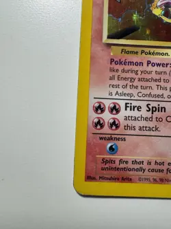 Pokemon TCG Base Set Unlimited Charizard 4/102 Holo Rare DMG - Image 5