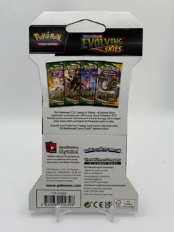 Pokemon TCG: Sword & Shield EVOLVING SKIES Factory Sealed SLEEVED Booster Pack! 820650808784 - Image 2