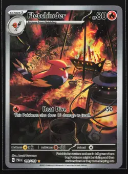 Pokemon Fletchinder 199/193 Paldea Evolved Illustration Rare Full Art Holo NM - Image 1