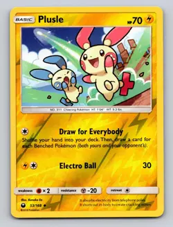 Plusle 53/168 Uncommon Celestial Storm Pokemon Reverse Holo NM - Image 1