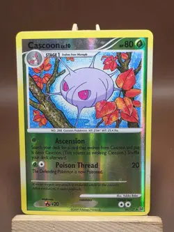 HP Cascoon Reverse Holo 44/127 Platinum Pokemon - Image 1