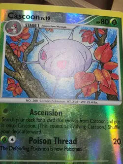 HP Cascoon Reverse Holo 44/127 Platinum Pokemon - Image 4
