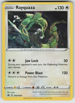 POKEMON RAYQUAZA SWSH029 HOLO P SWORD & SHIELD PROMO NM HOLO - Image 1