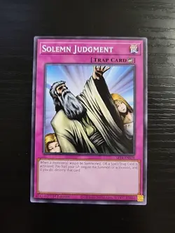 1X NM Solemn Judgment - SR14-EN038 - Common 1st Edition - Yugioh - Image 1