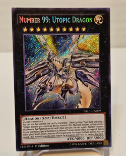 Number 99: Utopic Dragon NECH-EN099 Secret Rare 1st Edition Yugioh 2133 - Image 1
