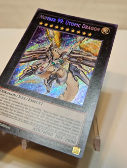 Number 99: Utopic Dragon NECH-EN099 Secret Rare 1st Edition Yugioh 2133 - Image 2
