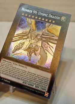 Number 99: Utopic Dragon NECH-EN099 Secret Rare 1st Edition Yugioh 2133 - Image 3