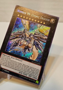 Number 99: Utopic Dragon NECH-EN099 Secret Rare 1st Edition Yugioh 2133 - Image 4