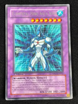 YUGIOH ELEMENTAL HERO AQUA NEOS DP03-EN012 1ST RARE (LP) - Image 1