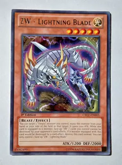 YuGiOh - ZW Lightning Blade - CBLZ-EN005 1st Edition - Rare - LP - Image 1