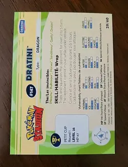 NM! 2000 Pokemon Danone Stadium #29 Dratini 29/40 Nintendo - Image 2