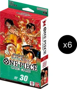 One Piece - Starter Deck ST-30 Luffy & Ace Display - Sealed Set of 6 - Read Desc - Image 2