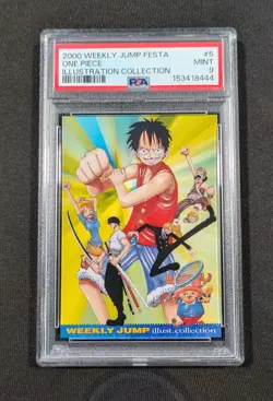 2000 Japanese Weekly Jump Festa One Piece #5 PSA 9 MINT Monkey D. Luffy - Image 1
