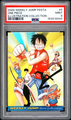 2000 Japanese Weekly Jump Festa One Piece #5 PSA 9 MINT Monkey D. Luffy - Image 3
