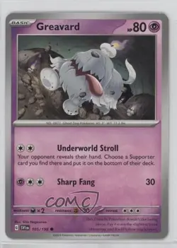 Greavard Holo Pokemon SV01: Scarlet & Violet #105 - Image 1