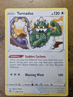 Tornadus 126/172 Rare Sword & Shield: Brilliant Stars Pokemon TCG NM - Image 1