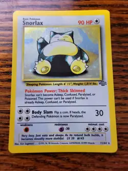 Pokemon Snorlax 11/64 Holo Rare Jungle Set 1999 WOTC LP! - Image 1