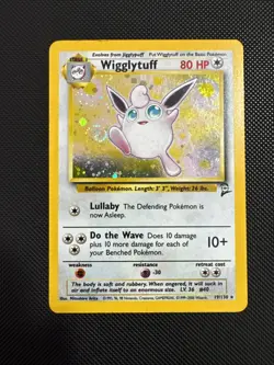 Pokemon TCG Wigglytuff 19/130 Base Set 2 Holo WOTC (MP) #9 - Image 1