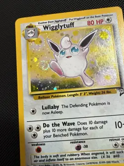Pokemon TCG Wigglytuff 19/130 Base Set 2 Holo WOTC (MP) #9 - Image 2