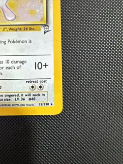 Pokemon TCG Wigglytuff 19/130 Base Set 2 Holo WOTC (MP) #9 - Image 5