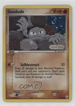 Geodude Reverse Foil Pokemon EX Legend Maker #53 2006 - Image 1