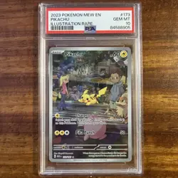 2023 POKEMON MEW EN-151 ILLUSTRATION RARE #173 PIKACHU PSA 10 - Image 2