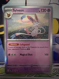 Sylveon 040/131 Holo Rare Prismatic Evolutions Pokemon Holo Near Mint - Image 1