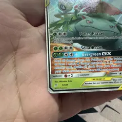 Pokemon Celebi & Venusaur GX 1/181 SM-Team Up TAG TEAM Ultra Rare Holo - Image 2