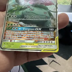 Pokemon Celebi & Venusaur GX 1/181 SM-Team Up TAG TEAM Ultra Rare Holo - Image 3