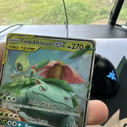 Pokemon Celebi & Venusaur GX 1/181 SM-Team Up TAG TEAM Ultra Rare Holo - Image 4