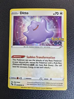 Pokemon TCG - Ditto 053/078 Pokemon GO Holo Rare - Image 1