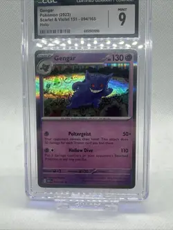 Gengar CGC 9 Holo Scarlet & Violet 151 2023 Pokemon Gengar 094/165 CGC 9 MINT - Image 2