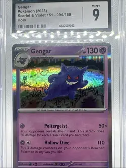 Gengar CGC 9 Holo Scarlet & Violet 151 2023 Pokemon Gengar 094/165 CGC 9 MINT - Image 4